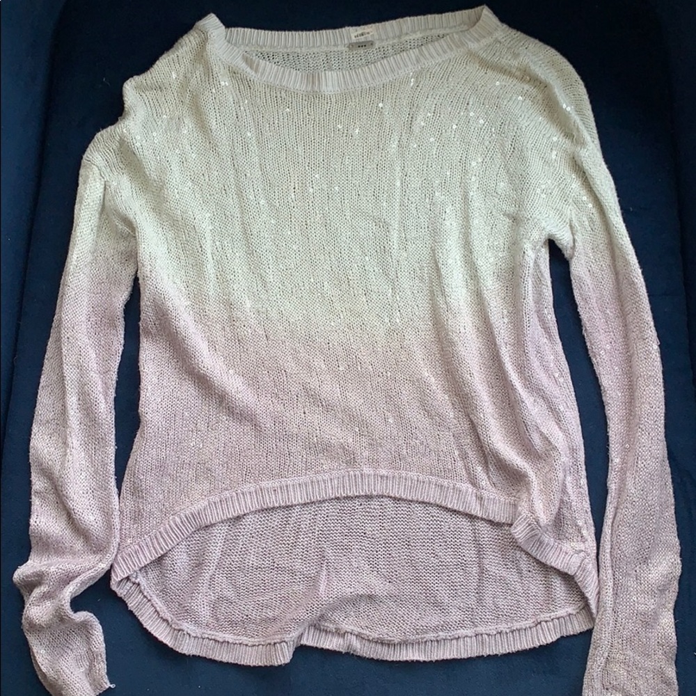 Chan Luu Iridescent, Ombre Cropped Sweater